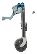 Trailer Jack, Lastkapacitet 2000 lbs, Justerbar Höjd 26.5-36.5 tum, Dubbel 8-tums Nylonhjul, Passar 2.4-5.5 tum Dragkrokar, Artikelvikt 8.4 lbs
