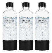 Sats med 3 kolsyrebottles - Spinel Soda - BubbleON - 1L BPA-fri - återanvändbar flaska