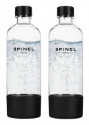 Återanvändbara flaskor - Spinel Soda - BubbleON 1L - Paket om 2 - Vattentäta - BPA-fria - Kompakta