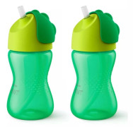 2x FLACON AVENT SCF798/01 KOPP MED SUGRÖR 300ML GRÖN FÖR BARN FRÅN 12 MÅNADER