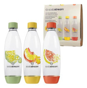 Återanvändbara flaskor - Sodastream - Fuse 1L x3 - Diskmaskinstålig Tritan