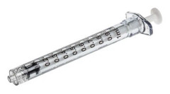 Spruta luerlock 3kompPlastipak - 1ml grad 0,01ml centrerad - 100 st