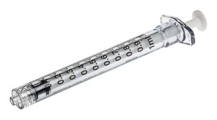 Spruta luerlock 3kompPlastipak - 1ml grad 0,01ml centrerad - 100 st