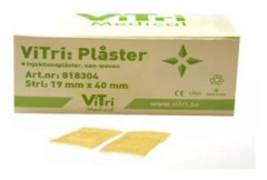 Injektionsplåster plast Vitri - 3,8x3,8cm transparent - 200 st