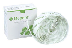Plåster nonwoven Mepore - 4cmx5m rulle vitt