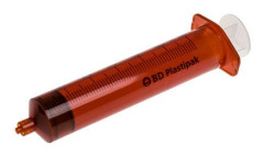 Spruta luerlock 3kompPlastipak - 50/60ml grad 1ml AMBER - 60 st