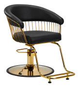 Hair System frisörstol Lile guld svart
