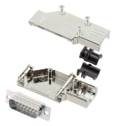encitech D-SUB stiftlist-set 90°, 15 poler, lödning, 1 st DCMR15-FK-DBP-W-K 6355-8065-02