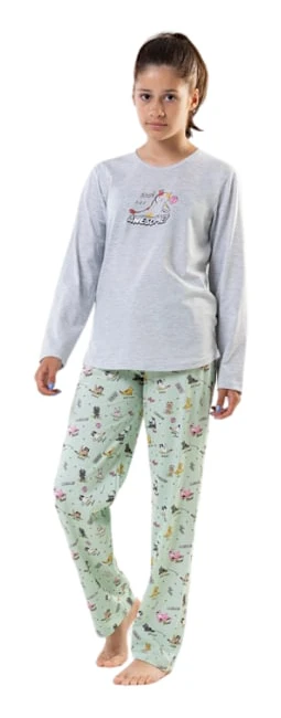 Flickpyjamas i bomull Vienetta 13/14 158 lång