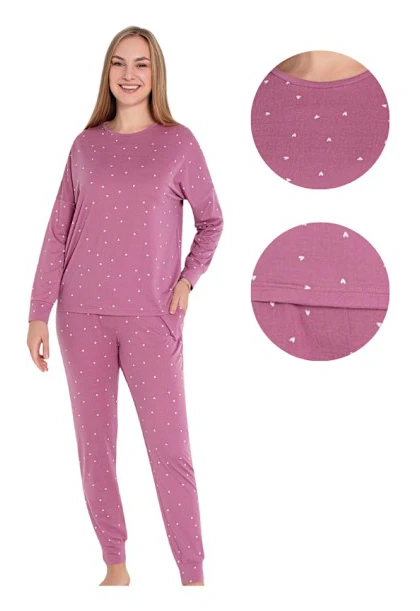 Aydogan Dampyjamas XL Långa Byxor och Ärmar Subtila Eleganta Bekväma