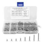 800 Pcs M2 Self-Tapping Screws, Stainless Steel Self-Tapping Screws, Carbon Steel Self-Tapping Screws, for Electronics, A[RM]