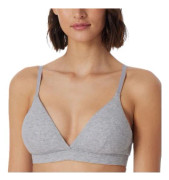 Schiesser BH Pure Rib Organic Cotton Soft Bra Grå B 70 Dam