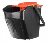 25L hink med press FLAT MOP - SVART-ORANGE