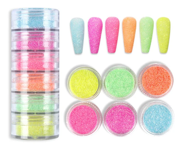 6x Nagelglitter - Set N3