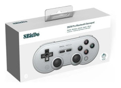 8Bitdo SN30 Pro - Hall Effect Joystick - spelkontroll - trådlös - Bluetooth - grå - för Nintendo Switch, PC, MAC, Android, Steam Deck, Raspberry Pi