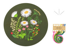 Embroidery Kit for DIY Embroidery Starter Set for Adults Beginners - Stamped Floral Pattern with Instructions, Threads and Needles