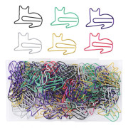 100 Pcs Animal Shaped Paper Clips Cute Cat Paper Clips Multicolored Assorted Colors Funny Bookmark for Journaling Supplies Office Supplies Party Invitation