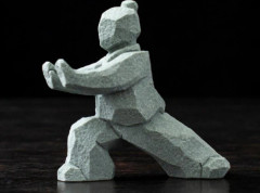 Kinesisk Tai Chi Kung Fu Kampsport Karaktär Kreativ Prydnad Hem Skrivbord Tebord Landskapsarkitektur Te Husdjur Dekoration Hantverk