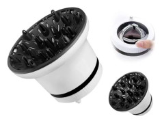 Professionell Hårtorkstillbehör med Diffuser, Universell Diffuserfäste, Justerbar Hårtorksdiffuser, Lämplig för Lockigt och Vågigt Hår.