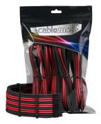 CableMod PRO Series ModMesh - Förlängningssladdsats - formpressad - svart, röd