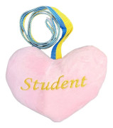 Hjärta Student Rosa 12x15 cm