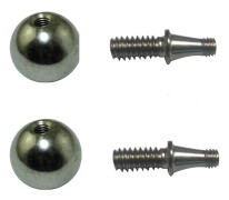 Metallkulhuvudadapterset – M5 skruvhål, 1/4\" stång, diameter 20 mm, för sändningsfäste
