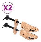 vidaXL Skoblock 2 par stl. 41-46 massiv furu