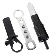 Elektrisk nitarpistol adapter Nitarborr adapter Nitar insatsmutterverktyg med diameter 2,4/3,2/4,0/4,8 mm Nithuvud och skiftnyckel�� Svart handtag