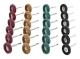 40 st 25 mm slipande polerhjul, polertillbehör för Dremel roterande verktyg - brunt 80 korn / grönt 150 korn / rött 240 korn / svart 300 korn, skurning