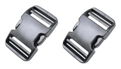 Snabbspännen med dubbla justeringar, 50 mm, kraftiga plastspännen, ersättningsspännen för ryggsäck, justerbara utan sömnad, 2 set