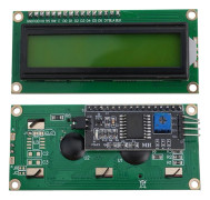1602 16x2 tecken I2C och Pi (D) - D LCD-modul med bakgrundsbelysningskontroll, display för kompatibla applikationer D