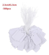 Hantverksetiketter 500 papper Hantverkare på mässor marknader och smycken st Blank Lanyard-etiketter för försäljning online (2.3cmX1.3cm-500st)