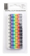Organisera 100 markörer på nummeretiketter Enkel användning - För kablar Effektivt färgglada kablar med klämma för (4mm) 4mm