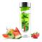 vattenflaska Infuse Flavor 480 ml glas silver/grönt