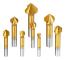 8 Pcs HSS 90 Degree Countersink Drill Bit Set Titanium Coated Chamfer Cutters