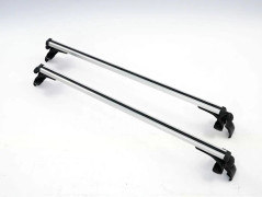 Bil takräcke - Justerbara aluminiumlasthållare - För takbredd 122–130 cm - Maxlast 75 kg - Universalt klämsystem - Svart