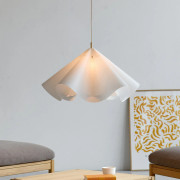 Sinuate hänglampa, mässing/vit, Ø75 cm, E27, papper – Moebe - Vardagsrum - Design - Papper / papp - Med en ljuskälla