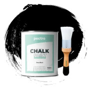 Chalk Paint DEEP BLACK Chalk Paint 750ml + Speciellt träpenselpaket