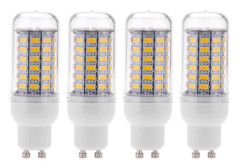 4X GU10 10W 5730 SMD 69 LED-lampor LED Majslampa Energibesparande 360 Grader 200-240V Varmvit