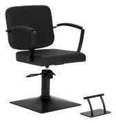 Frisörstol Hair System Edge noir ink fotstöd - svart
