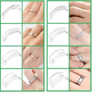 1/2/5 set Ringförminskare 8 Storlekar Transparent Förminskare Förhindrar Ring Från Att Glida Av
