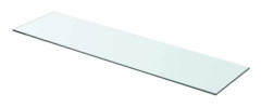Hylla - Exklusivt Hem - Härdat glas 8 mm - 80 x 20 cm - Belastning 15 kg Transparent