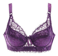 Snygg Push-up BH för kvinnor, Spets-BH, Sexiga underkläder, Stöd-BH AA ABCD lila 80abcd purple 80abcd