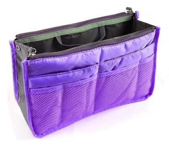 Organisatör för väska - Lila - 30x18.5x8.5cm - 12 fack