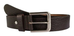 Bälte - LEONARDO VERRELLI - LV0045 - Äkta läder - Brun - 110 cm justerbar brun 110 cm