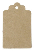 100x Pappersetiketter - Bruna