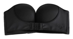 Axelbandslös Push Up-BH, Extra Framknäppning - Svart