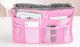 Väskorganisatör - Rosa - Nylon - 30x18,5x8,5cm - 12 fack - Maskintvättbar
