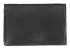 Leonardo Verrelli kortfodral i tidlös svart läder Detta kortfodral erbjuds i en svart