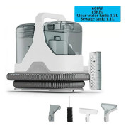 Matt- och möbeltvätt 600W 15 kPa - Handhållen fläckborttagare - 1,08 l tank - För bil, soffa, matta - Djurhår och fläckar - 220–240V EU-plugg